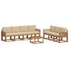vidaXL Utomhussoffset med kudde 8 pcs Naturlig och Beige