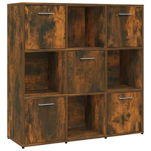 vidaXL Bokhylla r&ouml;kf&auml;rgad ek 90x30x90 cm konstruerat tr&auml;