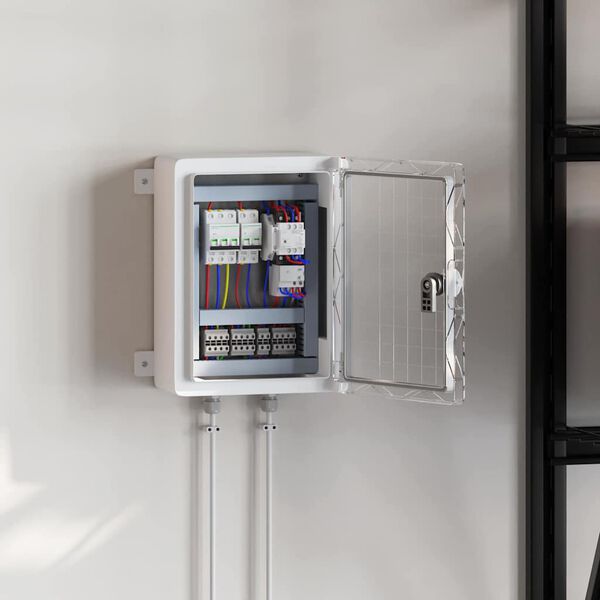 vidaXL Kontrollsk&aring;p Gr&aring; 25 x 15 x 35 cm ABS Plast