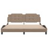 vidaXL Bed Frame without Mattress "Zadar" Cappuccino 180x200 cm Faux Leather