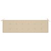 vidaXL Trädgårdsbänk med beige dyna 175 cm massiv teak