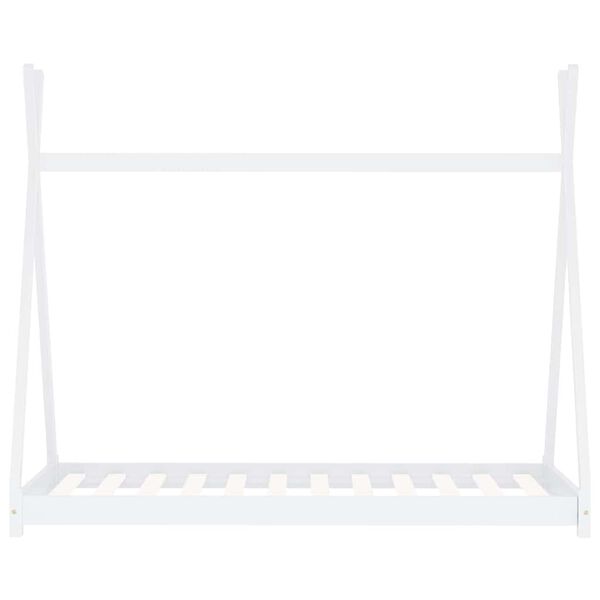 vidaXL Barnsäng vit massiv furu 90x200 cm