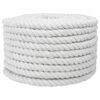 vidaXL Bomullsrep 20 mm 25 m Vit 100% Bomull