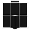 vidaXL Hopf&auml;llbar utst&auml;llningsv&auml;gg 8 paneler med bord 181x200 cm svart