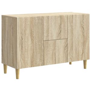 vidaXL Sideboard med l&aring;da Sonoma-ek 89 x 34,5 x 60 cm Konstruerat tr&auml;