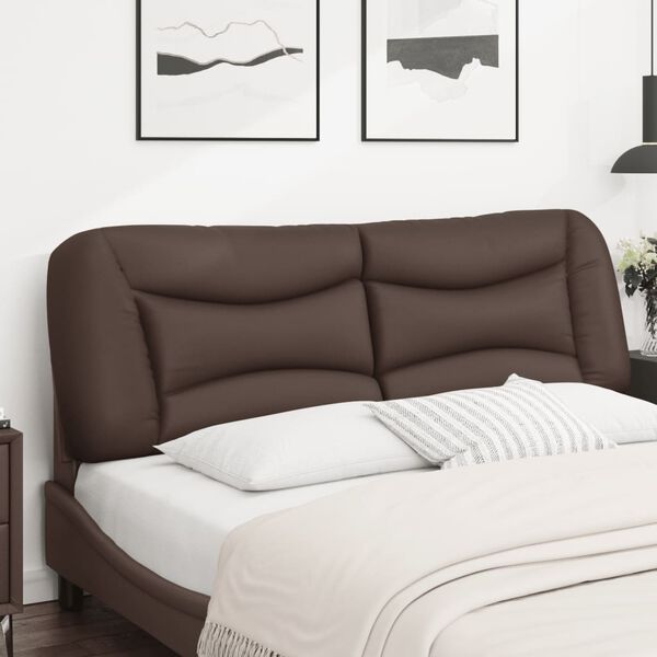 vidaXL Headboard Cushion "Hvar" Brown 160 cm Faux Leather