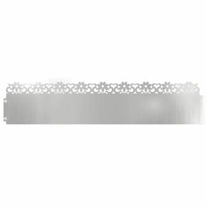 vidaXL Gr&auml;skanter 10 st 103 x 0,05 x 22 cm Galvaniserat st&aring;l Silver