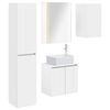 vidaXL Badrumssk&aring;psset 5 pcs Vit 53 x 15,5 x 70 cm Konstruerat tr&auml;