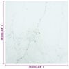 vidaXL Bordsskiva vit 30x30 cm 6 mm härdat glas med marmortextur
