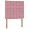 vidaXL Ottoman sängram med madrasser rosa 100x200 cm sammet