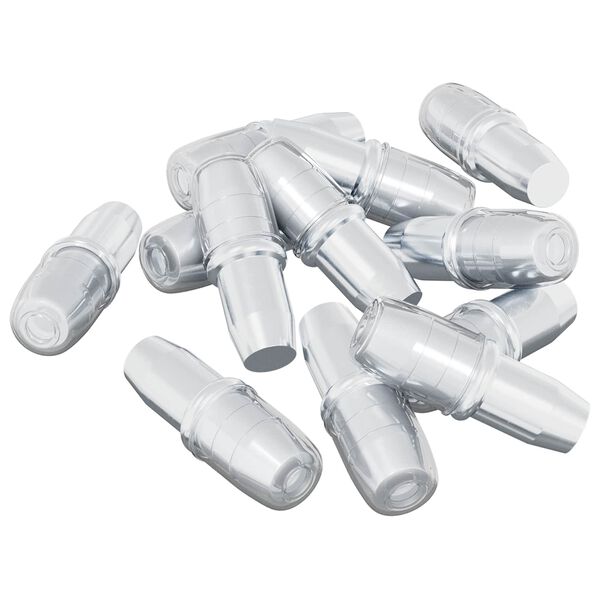 vidaXL Hylla Peg 12 pcs Silver 7 x 16 mm J&auml;rn