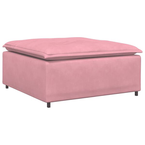 vidaXL Modul&auml;r soffa fotpallsmodul rosa 100x100x48 cm