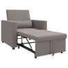 vidaXL Enkel Soffbed Reclining med hjul Taupe 90 x 165 x 87 cm tyg