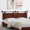 vidaXL H&auml;ngande Huvudgavel Skinande Brun 190 x 55 x 5 cm Antik PU