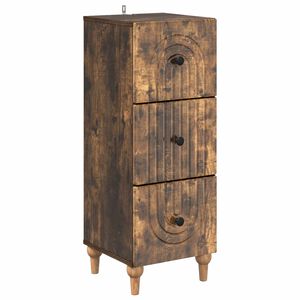 vidaXL L&aring;dans sk&aring;p R&ouml;kt ek 33 x 34,5 x 90 cm Konstruerat tr&auml;