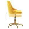 vidaXL Snurrbara matstolar 6 st gul sammet