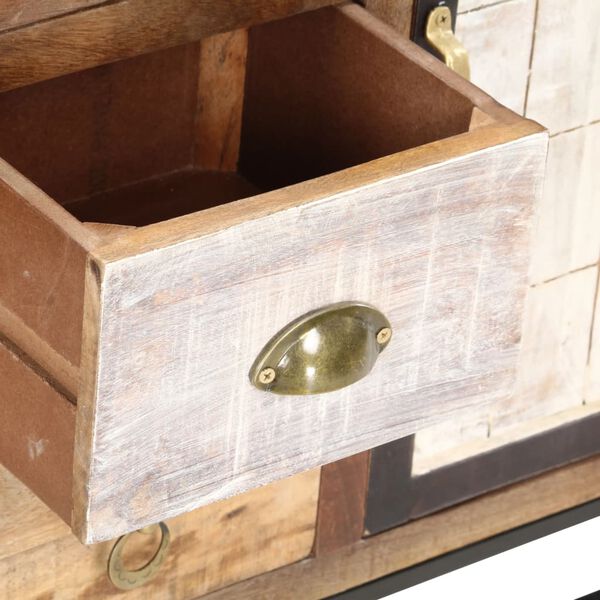 vidaXL Sk&auml;nk 60x30x70 cm massivt &aring;tervunnet tr&auml;