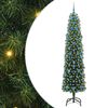 vidaXL Konstgjord julgran Gr&ouml;n 210 cm PVC och st&aring;l och plast