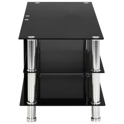 vidaXL TV-bänk svart 120x40x40 cm härdat glas
