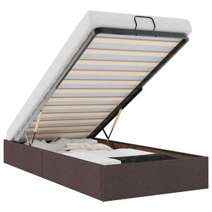 vidaXL Ottoman s&auml;ngram utan madrass m&ouml;rkbrun 90x200 cm tyg