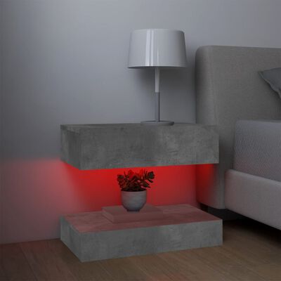 vidaXL TV-bänk med LED-belysning 2 st betonggrå 60x35 cm
