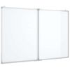 vidaXL Magnetisk whiteboard hopf&auml;llbar 120x80x1,7 cm aluminium