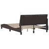 vidaXL Bed Frame without Mattress "Hanko" Dark Brown 140x200cm Fabric