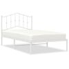 vidaXL S&auml;ngram med huvudgavel metall vit 100x190 cm