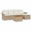 vidaXL Tr&auml;dg&aring;rdsoffset 6 st Beige konstrotting