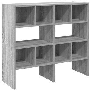 vidaXL Skohyllor 2 st stapelbara gr&aring; sonoma 89,5x30x40 cm