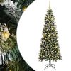 vidaXL Konstgjord julgran Gr&ouml;n 240 cm PVC, plast och st&aring;l