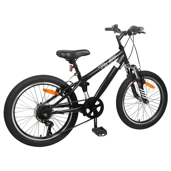 vidaXL Kids Mountain Bike 20 Tum 6-Speed f&ouml;r 5-8 &aring;r gammal Svart