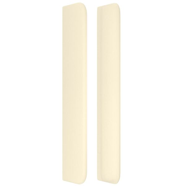 vidaXL S&auml;nggavel med kanter gr&auml;ddvit 103x16x118/128 cm konstl&auml;der