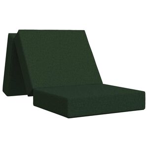 vidaXL F&auml;llbar Soffbed 75 x 63 x 45 cm M&ouml;rkgr&ouml;n