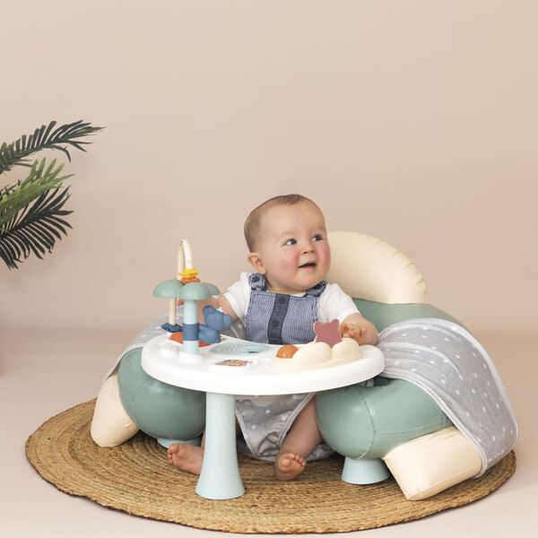 Smoby 3-i-1 Uppbl&aring;sbar stol med aktivitetsbord Little Smoby Cosy Seat