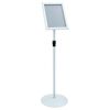 vidaXL Pedestal affischst&auml;ll Silver 33 x 33 x 123 cm PVC och st&aring;l