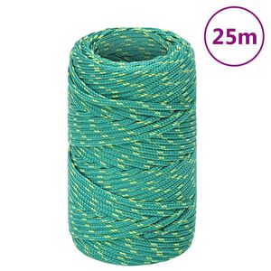 vidaXL B&aring;tlina gr&ouml;n 2 mm 25 m polypropen