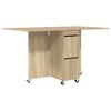 vidaXL Matbord 2 pcs 140 x 80 x 77 cm Konstruerat tr&auml; Sonoma-ek