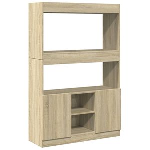 vidaXL H&ouml;gsk&aring;p sonoma-ek 92x33x140 cm konstruerat tr&auml;