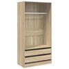 vidaXL Garderob sonoma-ek 100x50x200 cm konstruerat tr&auml;