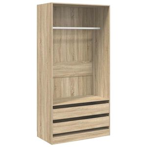 vidaXL Garderob sonoma-ek 100x50x200 cm konstruerat tr&auml;