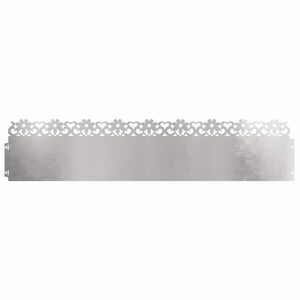 vidaXL Gr&auml;skanter 10 st 103 x 0,05 x 22 cm Rostfritt st&aring;l Silver