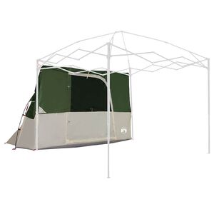 vidaXL Innert&auml;lt med tak med lagring Gr&ouml;n 280 x 220 x 176 cm taffeta