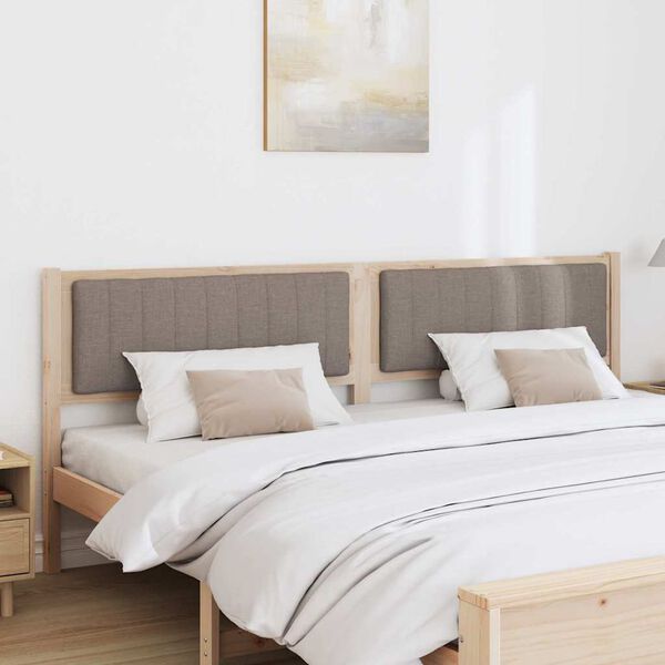 vidaXL Kl&auml;dd s&auml;nggavel med huvudgavel Brun 200 cm Massiv furu