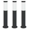 vidaXL Pollare 3 st 50 cm rostfritt st&aring;l IP44