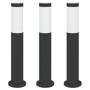 vidaXL Pollare 3 st 50 cm rostfritt st&aring;l IP44