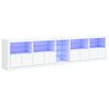 vidaXL Sk&auml;nk med LED-belysning vit 283x37x67 cm