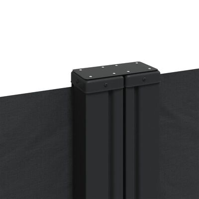 vidaXL Infällbar sidomarkis 220x600 cm svart