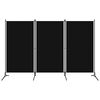 vidaXL Rumsavdelare 3 paneler svart 260x180 cm