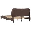 vidaXL Bed Frame without Mattress "Hvar" Brown 140x190 cm Faux Leather